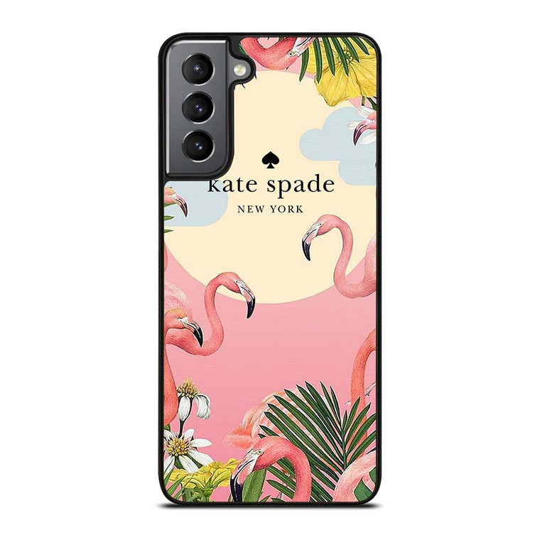 KATE SPADE NEW YORK LOGO FLORAL FLAMENGOS Samsung Galaxy S21 Plus Case Cover