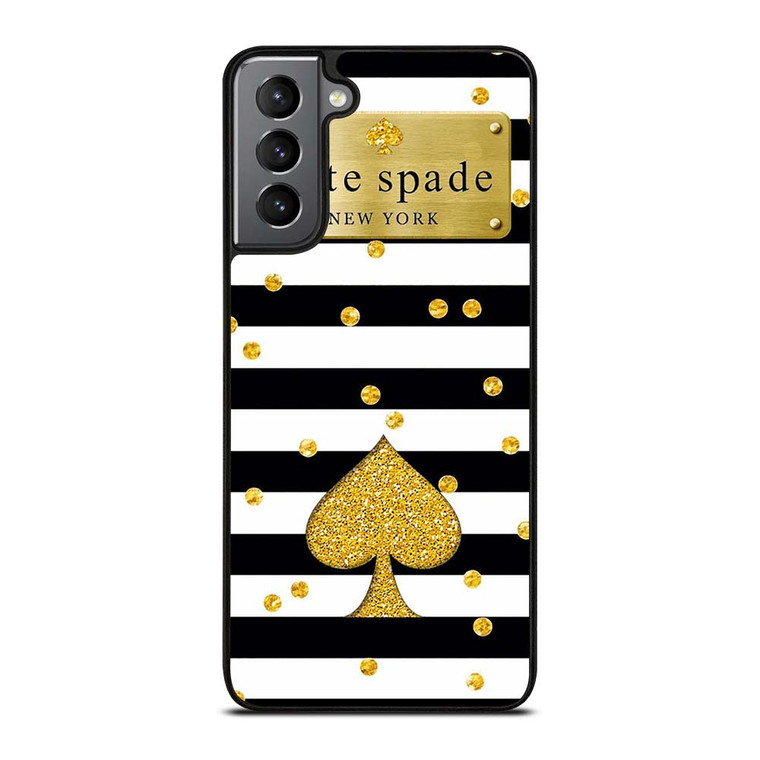 KATE SPADE NEW YORK LOGO GOLDEN POLKADOTS ICON Samsung Galaxy S21 Plus Case Cover