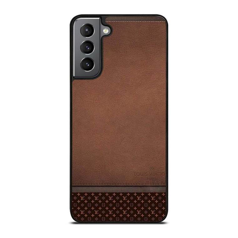 LV LOUIS VUITTON LOGO BROWN LEATHER BAG Samsung Galaxy S21 Plus Case Cover