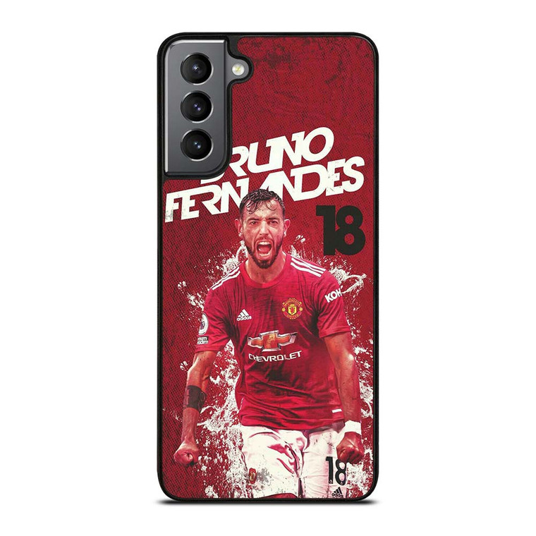MANCHESTER UNITED BRUNO FERNANDES Samsung Galaxy S21 Plus Case Cover