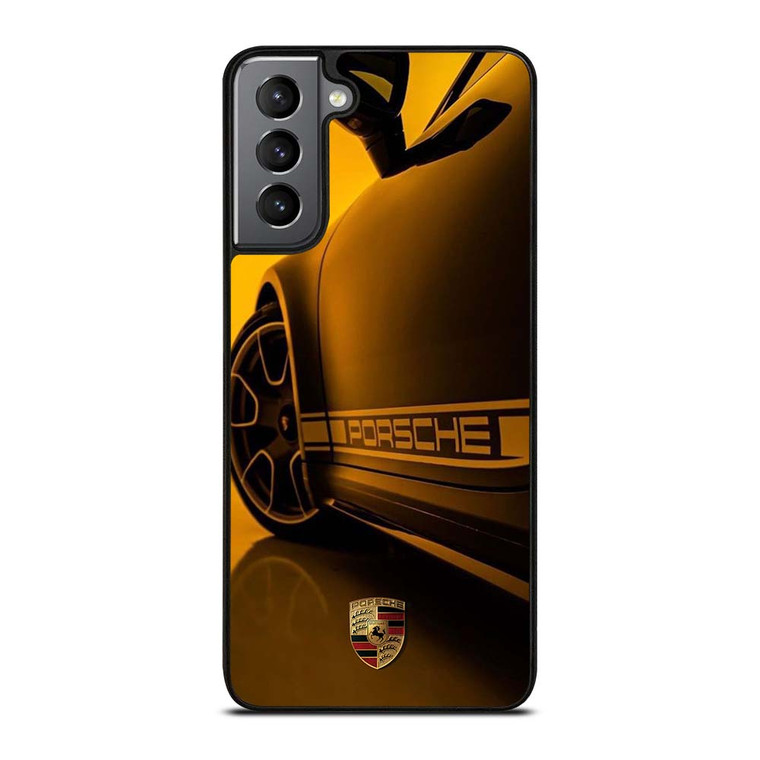PORSCHE LOGO CAR YELOOW Samsung Galaxy S21 Plus Case Cover
