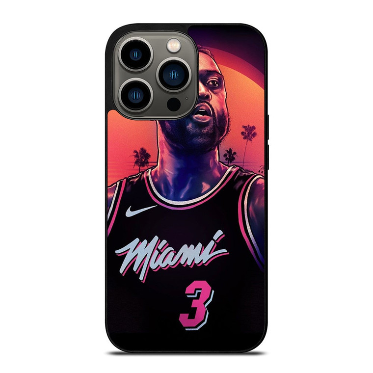MIAMI HEAT DWYANE WADE 3 NBA iPhone 13 Pro Case Cover