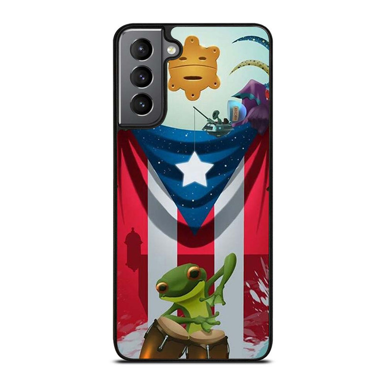 PUERTO RICO FROG FLAG Samsung Galaxy S21 Plus Case Cover
