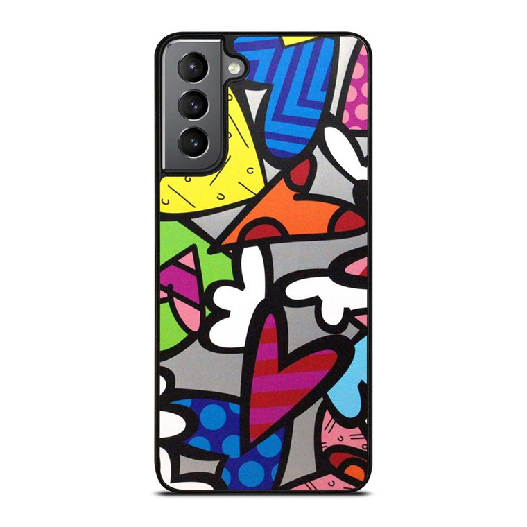 ROMERO BRITTO ABSTRACT LOVE Samsung Galaxy S21 Plus Case Cover