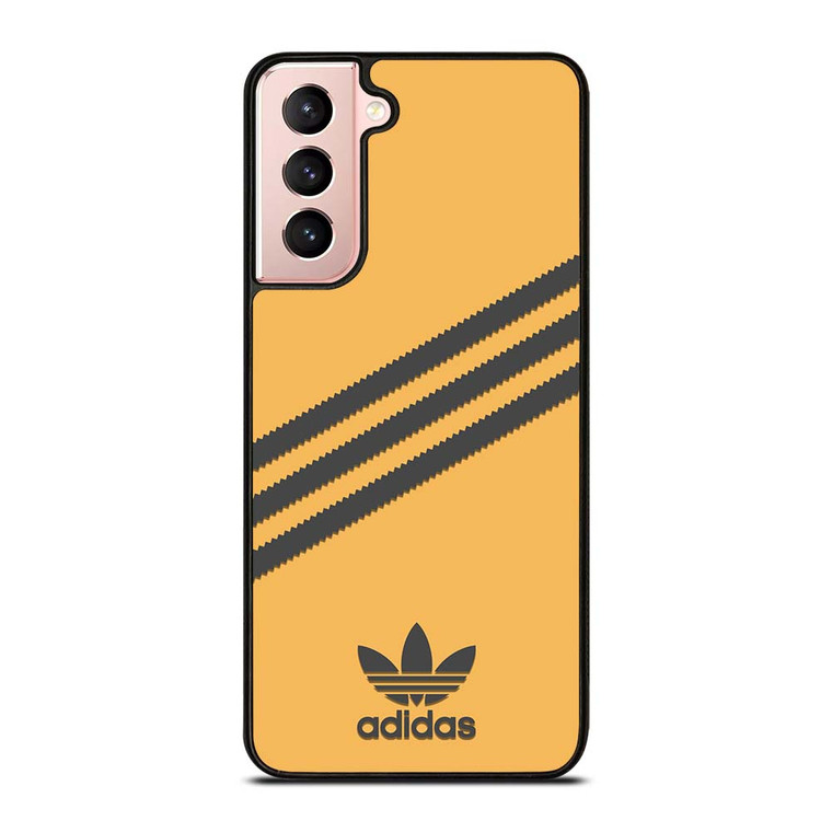ADIDAS ORIGINALS STRIPES ORANGE BLACK Samsung Galaxy S21 Case Cover