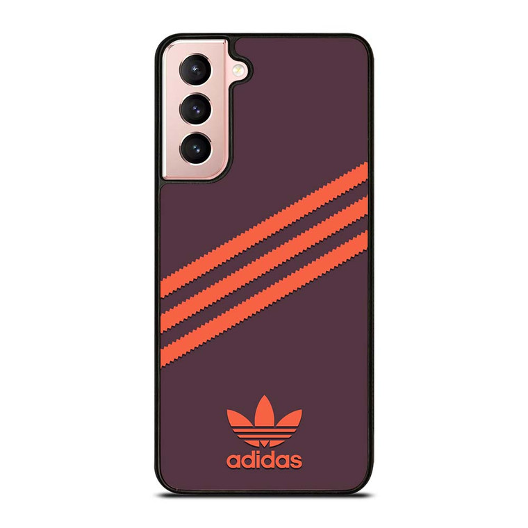 ADIDAS ORIGINALS STRIPES PURPLE ORANGE Samsung Galaxy S21 Case Cover