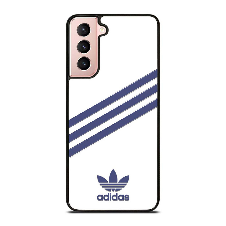ADIDAS ORIGINALS STRIPES WHITE ROYAL BLUE Samsung Galaxy S21 Case Cover