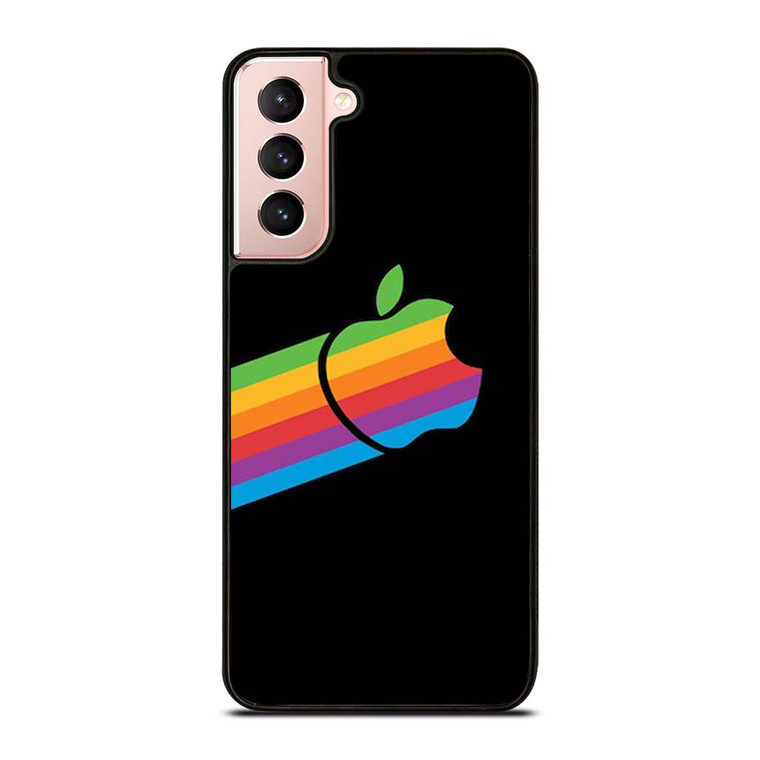 APPLE RETRO DESIGN BLACK Samsung Galaxy S21 Case Cover