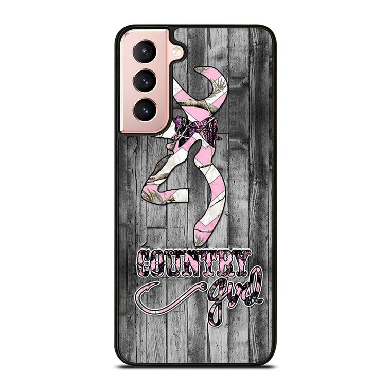 CAMO BROWNING PINK GIRL Samsung Galaxy S21 Case Cover