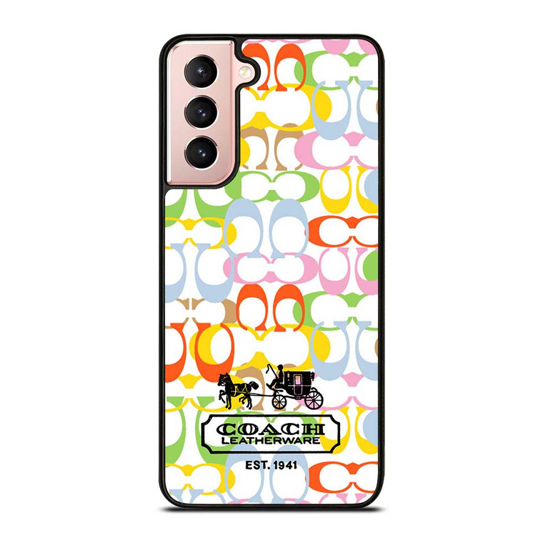 COACH LEATHERWARE NEW YORK EST 1941 COLORFUL Samsung Galaxy S21 Case Cover