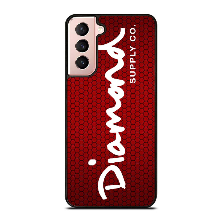 DIAMOND SUPPLY CO RED CARBON Samsung Galaxy S21 Case Cover