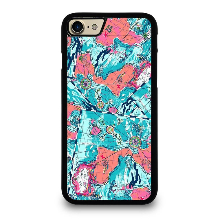 LILLY PULITZER MAP PATTERN iPhone 7 / 8 Case Cover