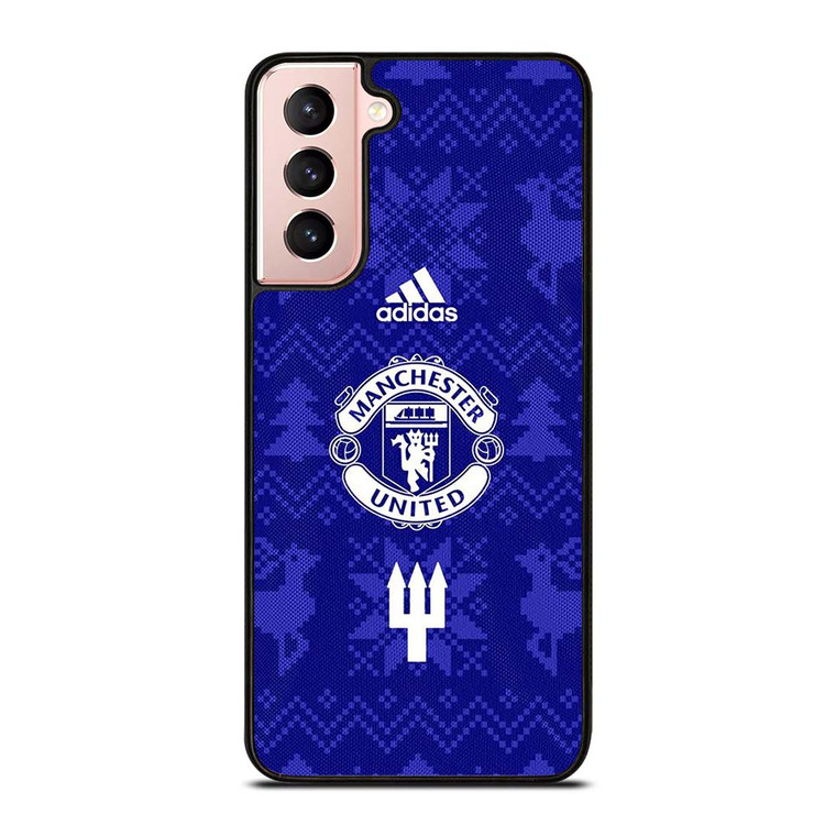 MANCHESTER UNITED FC LOGO FOOTBALL BLUE ICON Samsung Galaxy S21 Case Cover
