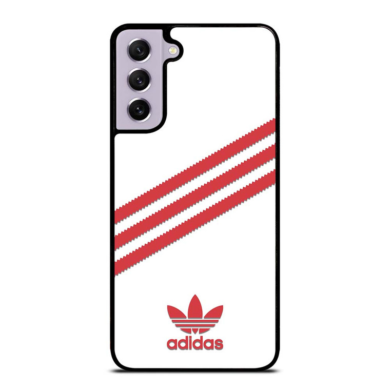 ADIDAS ORIGINALS STRIPES WHITE RED Samsung Galaxy S21 FE Case Cover