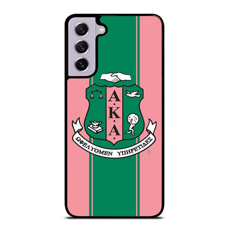 AKA PINK AND GREEN LOGO Samsung Galaxy S21 FE Case Cover