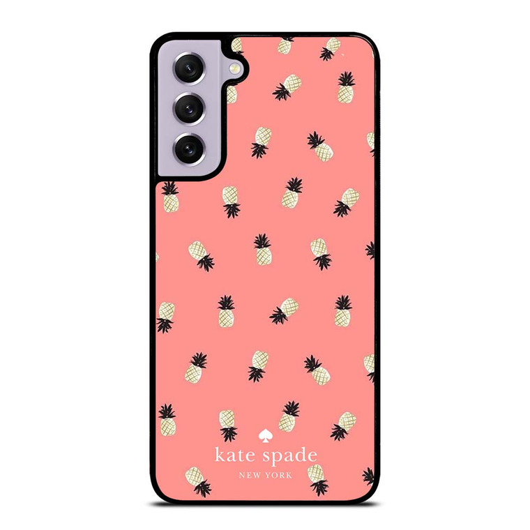 KATE SPADE NEW YORK LOGO PINK PINEAPPLES ICON Samsung Galaxy S21 FE Case Cover