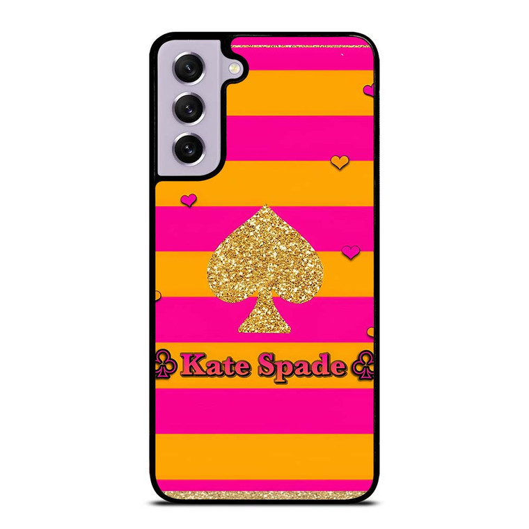 KATE SPADE NEW YORK YELLOW PINK STRIPES ICON Samsung Galaxy S21 FE Case Cover