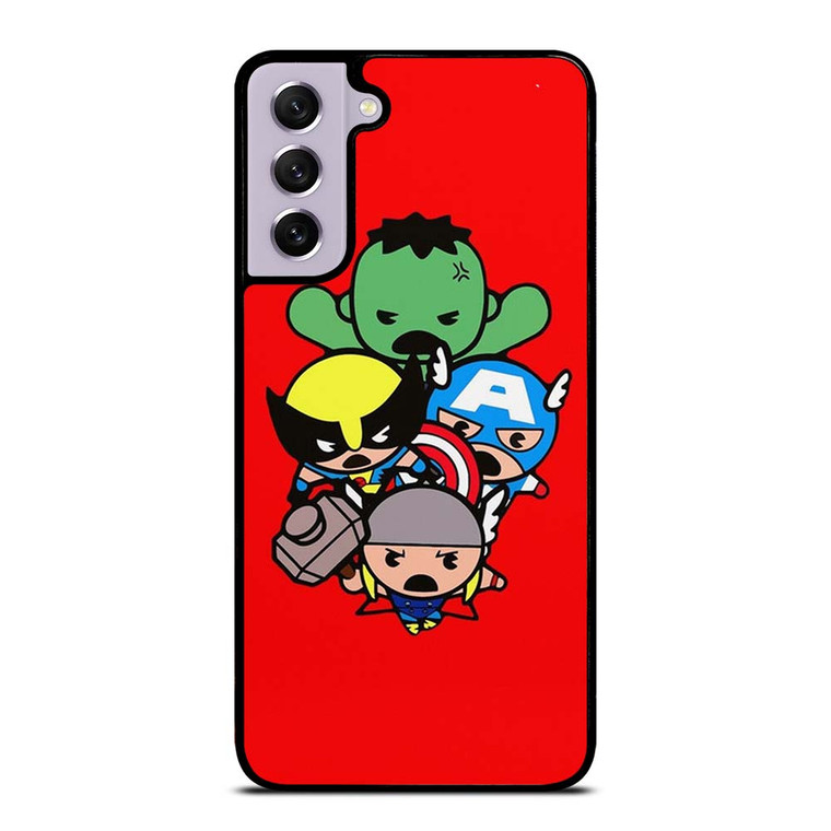 KAWAII CAPTAIN AMERICA HULK THOR WOLVERINE Marvel Avengers Samsung Galaxy S21 FE Case Cover
