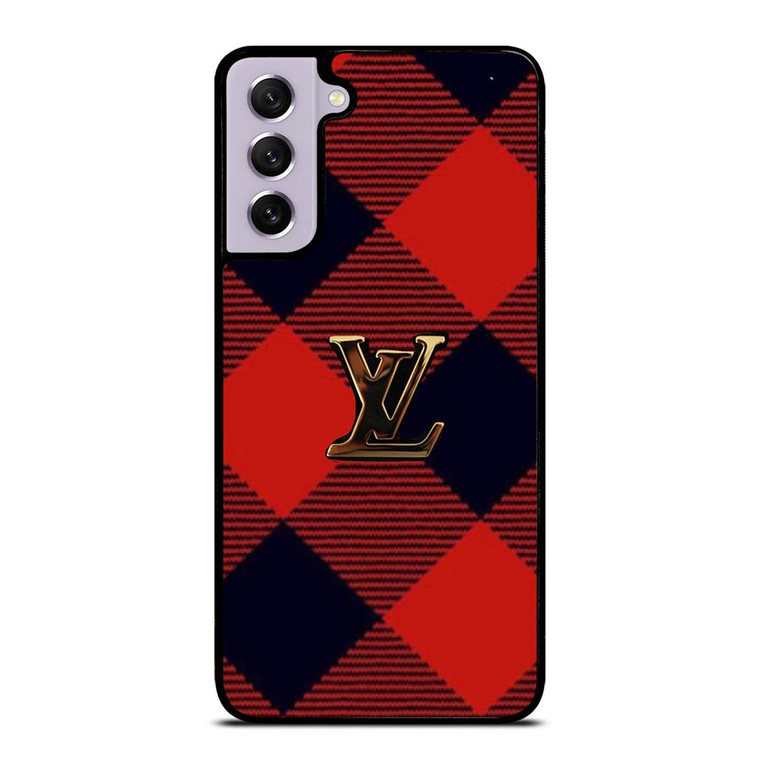 LOUIS VUITTON LV LOGO PATTERN RED Samsung Galaxy S21 FE Case Cover