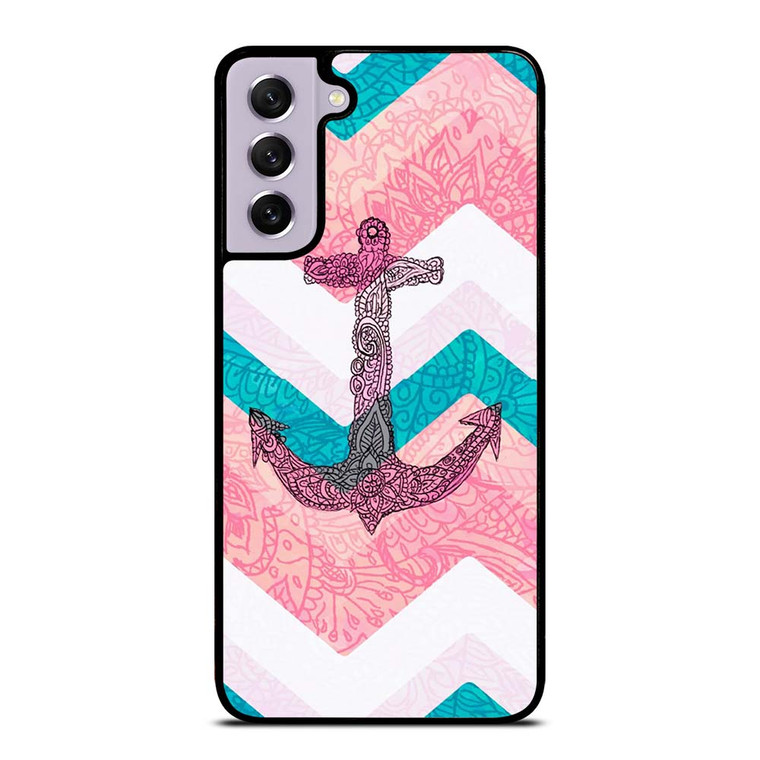 PAISLEY TRIBAL NAUTICAL ANCHOR Samsung Galaxy S21 FE Case Cover