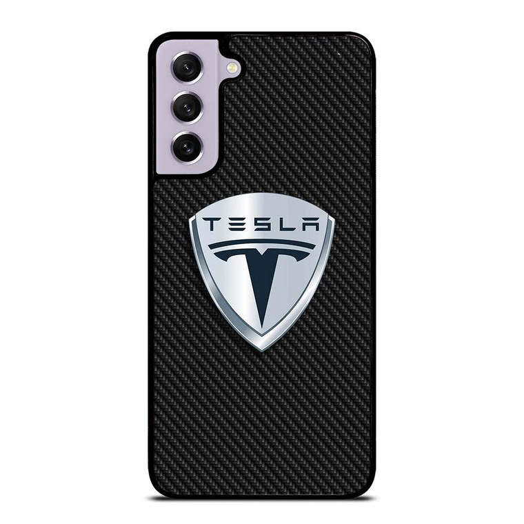 TESLA MOTORS EMBLEM CARBON Samsung Galaxy S21 FE Case Cover