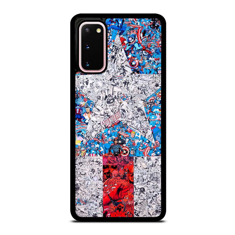 CAPTAIN AMERICA LOGO COLLAGE Samsung Galaxy S20 Case Cover