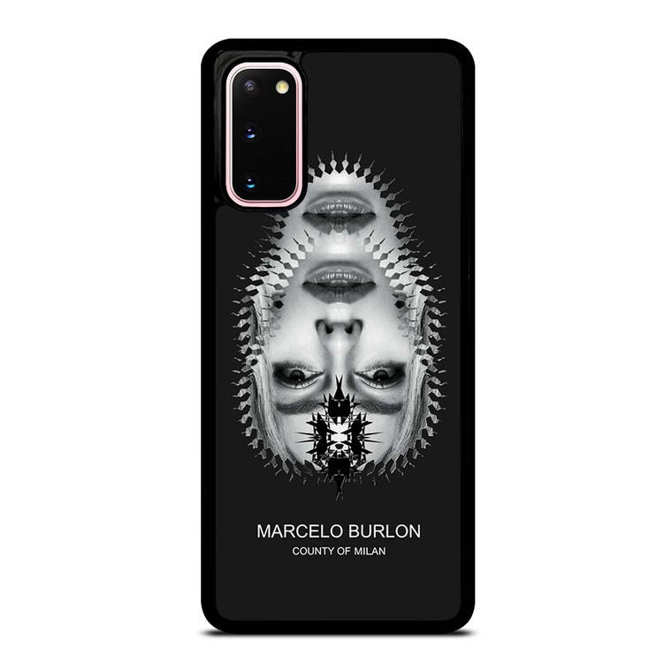 MARCELO BURLON MILAN UPSIDE DOWN FACE Samsung Galaxy S20 Case Cover