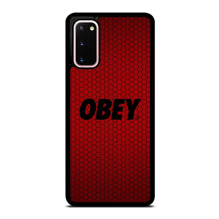 OBEY CLOTHING LOGO RED CARBON Samsung Galaxy S20 Case Cover