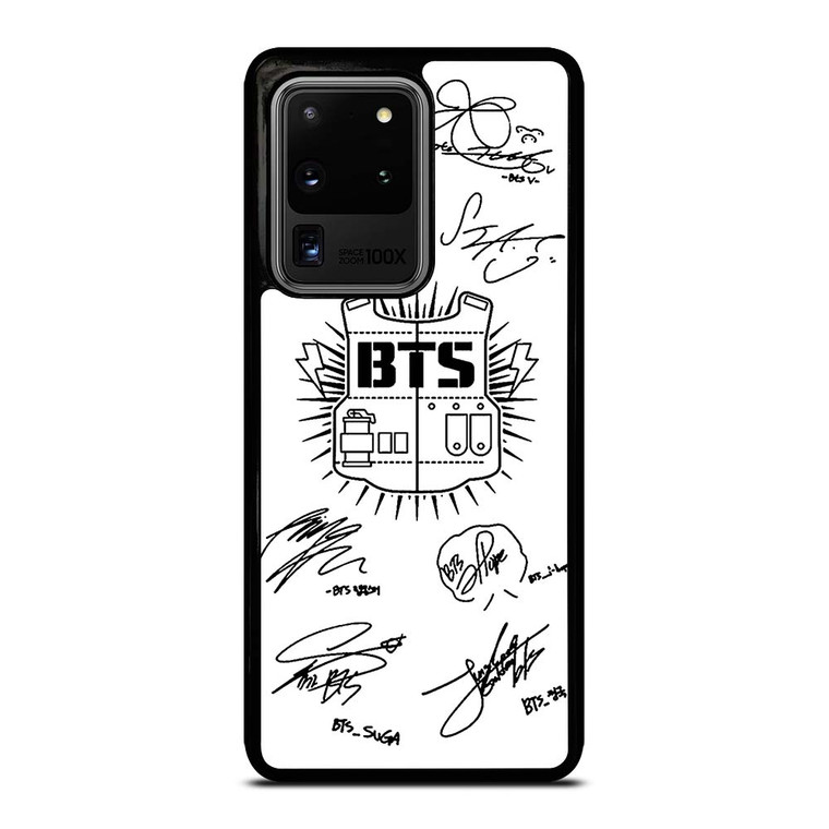 BTS SIGNATURE WHITE Samsung Galaxy S20 Plus Case Cover