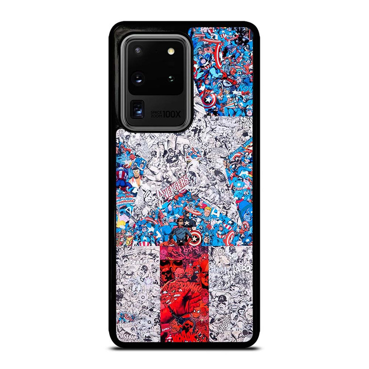 CAPTAIN AMERICA LOGO COLLAGE Samsung Galaxy S20 Plus Case Cover