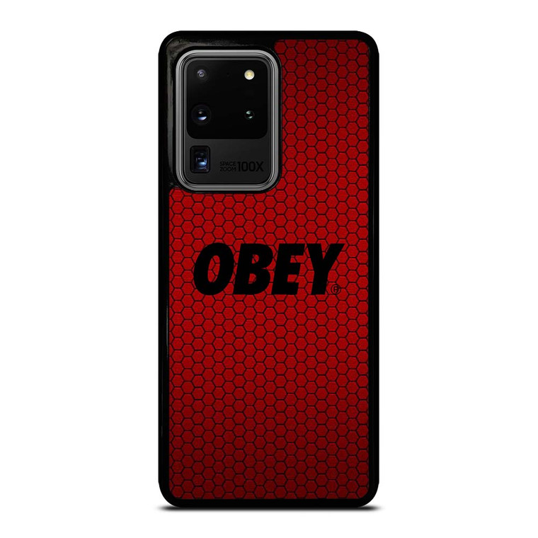 OBEY CLOTHING LOGO RED CARBON Samsung Galaxy S20 Plus Case Cover