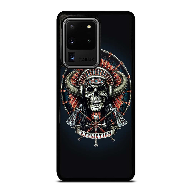 AFFLICTION INDIAN SKULL Samsung Galaxy S20 Ultra Case Cover