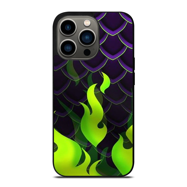 MALEFICENT GREEN FLAMES PATTERN iPhone 13 Pro Case Cover