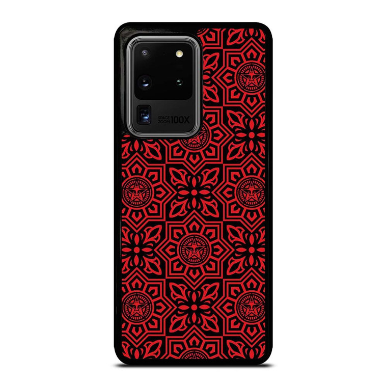 OBEY RED LOGO PATTERN Samsung Galaxy S20 Ultra Case Cover