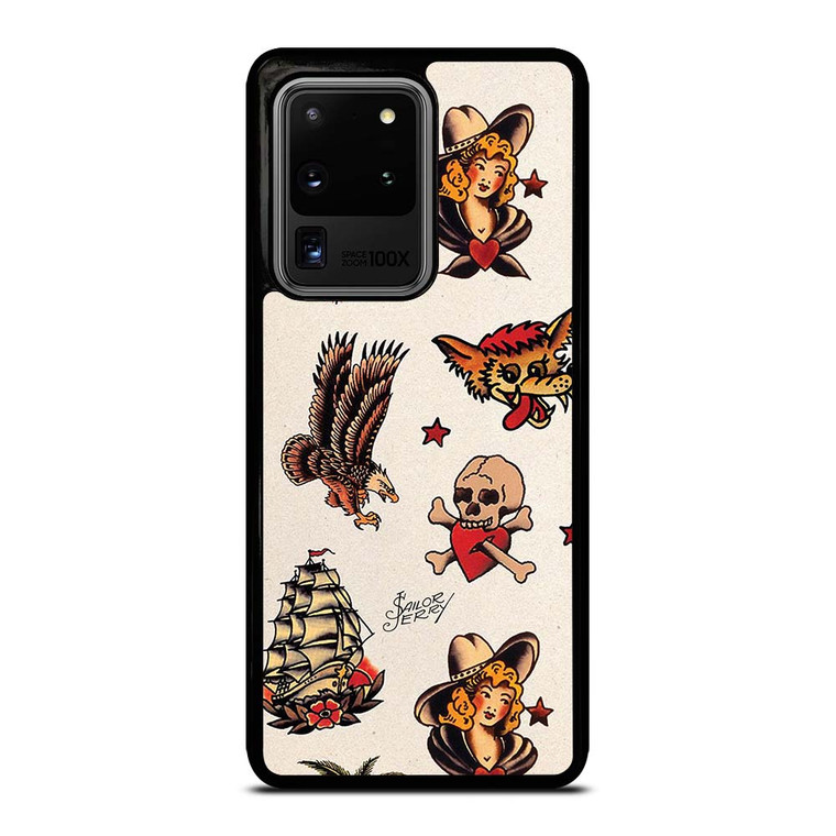SAILOR JERRY TATTOO PATTERNS Samsung Galaxy S20 Ultra Case Cover