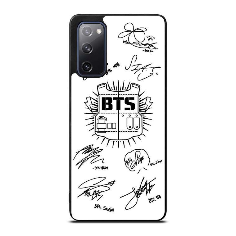 BTS SIGNATURE WHITE Samsung Galaxy S20 FE Case Cover
