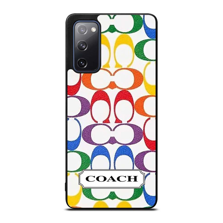 COACH NEW YORK LEATHERWARE LOGO COLORFUL Samsung Galaxy S20 FE Case Cover