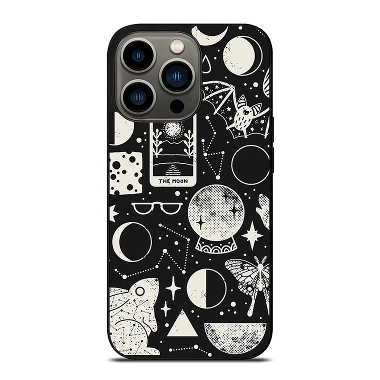 LUNAR PATTERN BLACK WHITE iPhone 13 Pro Case Cover