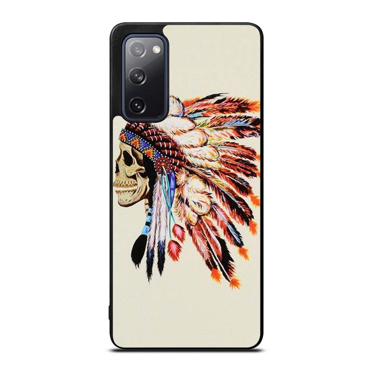 INDIAN FEATHER SKULL Samsung Galaxy S20 FE Case Cover