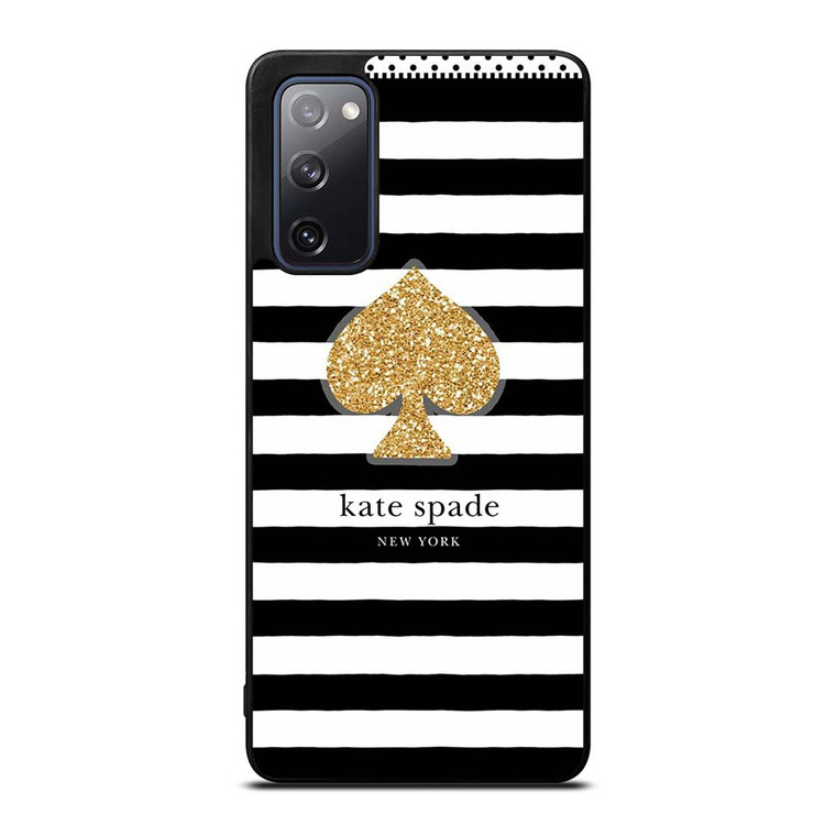 KATE SPADE NEW YORK GOLD LOGO STRIPES PATTERN Samsung Galaxy S20 FE Case Cover