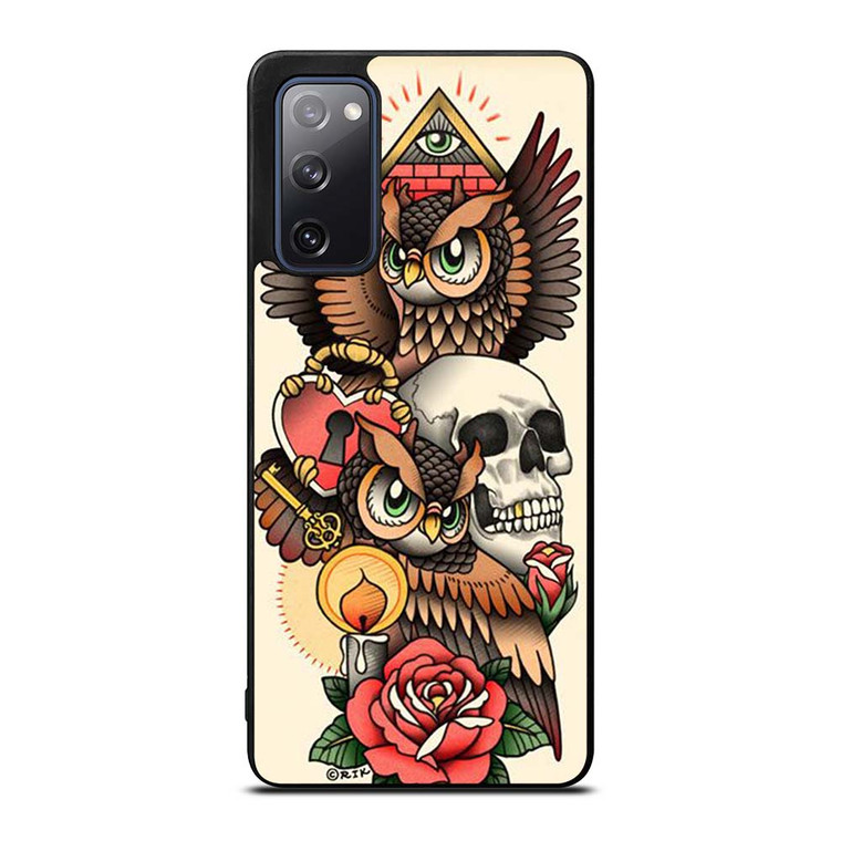 OWL STEAMPUNK ILLUMINATI TATTOO Samsung Galaxy S20 FE Case Cover