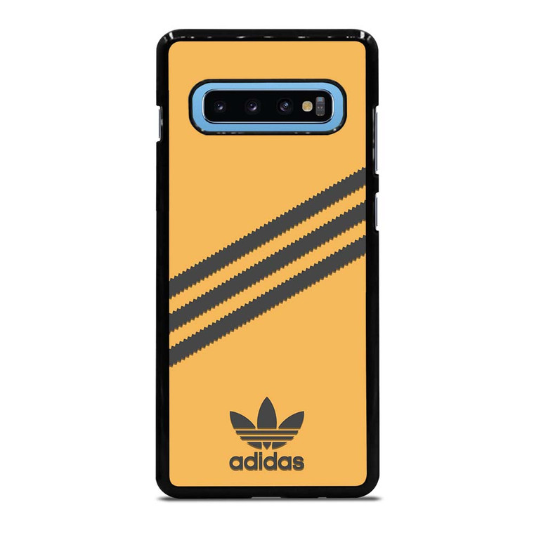 ADIDAS ORIGINALS STRIPES ORANGE BLACK Samsung Galaxy S10 Plus Case Cover
