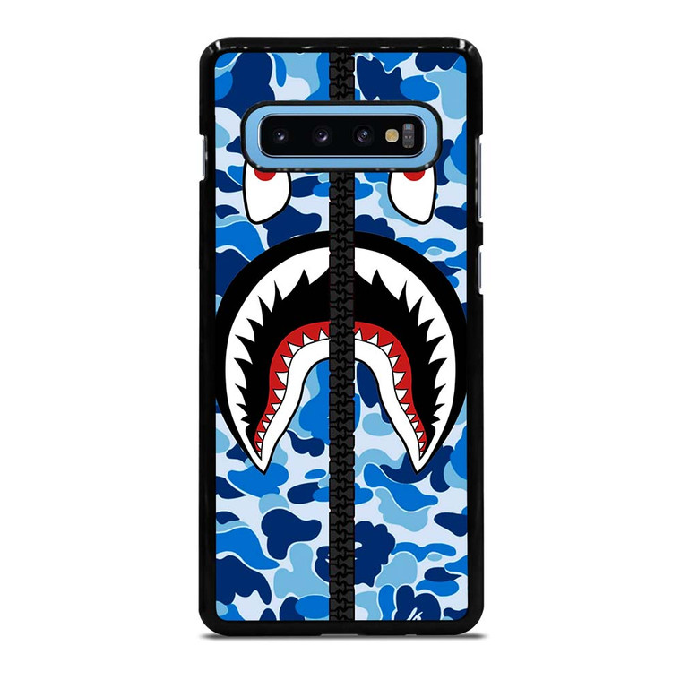 BAPE SHARK CAMO BLUE ZIP Samsung Galaxy S10 Plus Case Cover