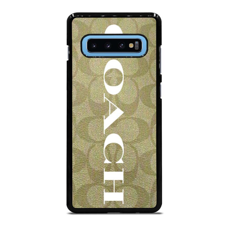 COACH NEW YORK GREEN LOGO PATTERN Samsung Galaxy S10 Plus Case Cover