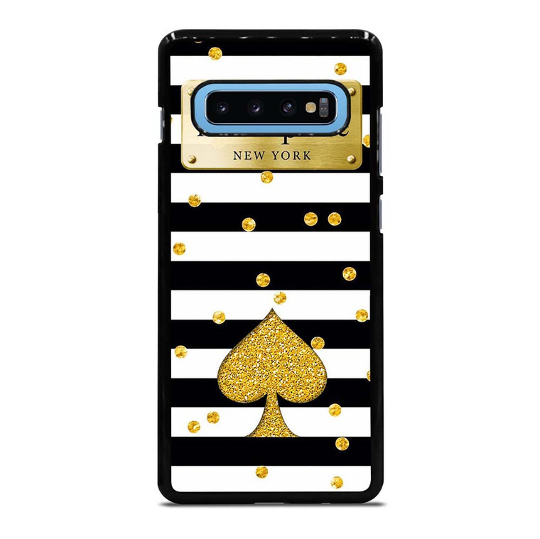 KATE SPADE NEW YORK LOGO GOLDEN POLKADOTS ICON Samsung Galaxy S10 Plus Case Cover