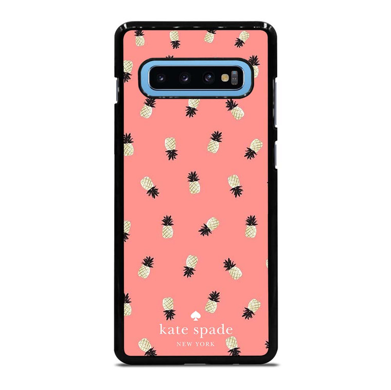 KATE SPADE NEW YORK LOGO PINK PINEAPPLES ICON Samsung Galaxy S10 Plus Case Cover