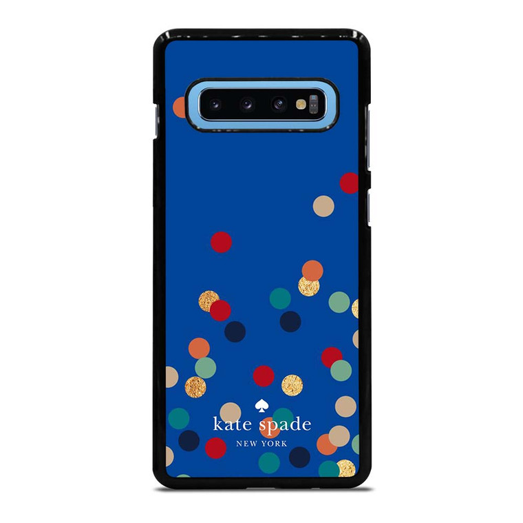 KATE SPADE NEW YORK LOGO SPARKLE POLKADOTS ICON Samsung Galaxy S10 Plus Case Cover