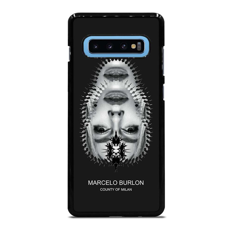 MARCELO BURLON MILAN UPSIDE DOWN FACE Samsung Galaxy S10 Plus Case Cover