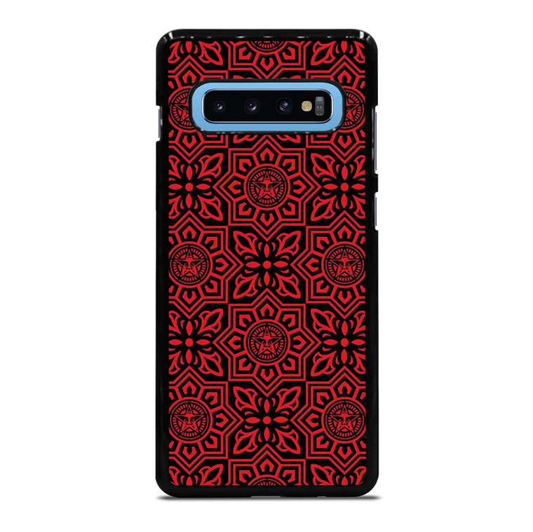 OBEY RED LOGO PATTERN Samsung Galaxy S10 Plus Case Cover