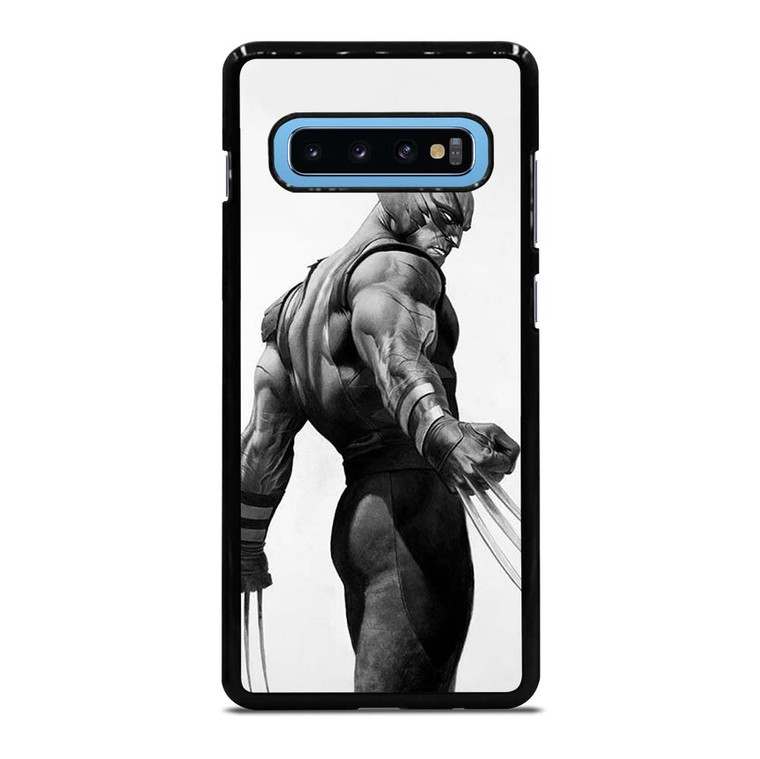 WOLVERINE X-MEN BLACK WHITE ART Samsung Galaxy S10 Plus Case Cover